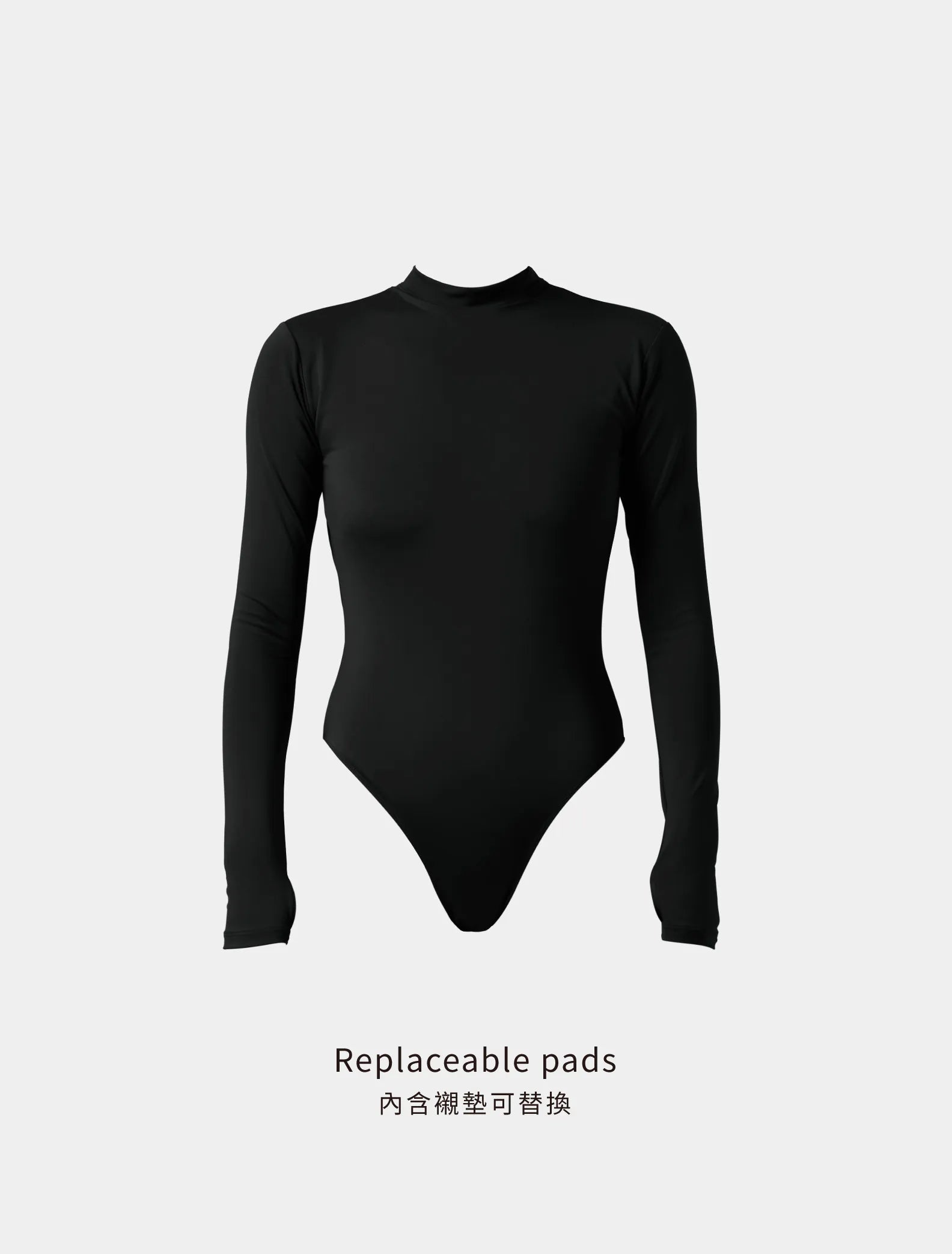 TIMU｜Leopard 連身露背防曬衣(微包臀版) - Black 經典黑