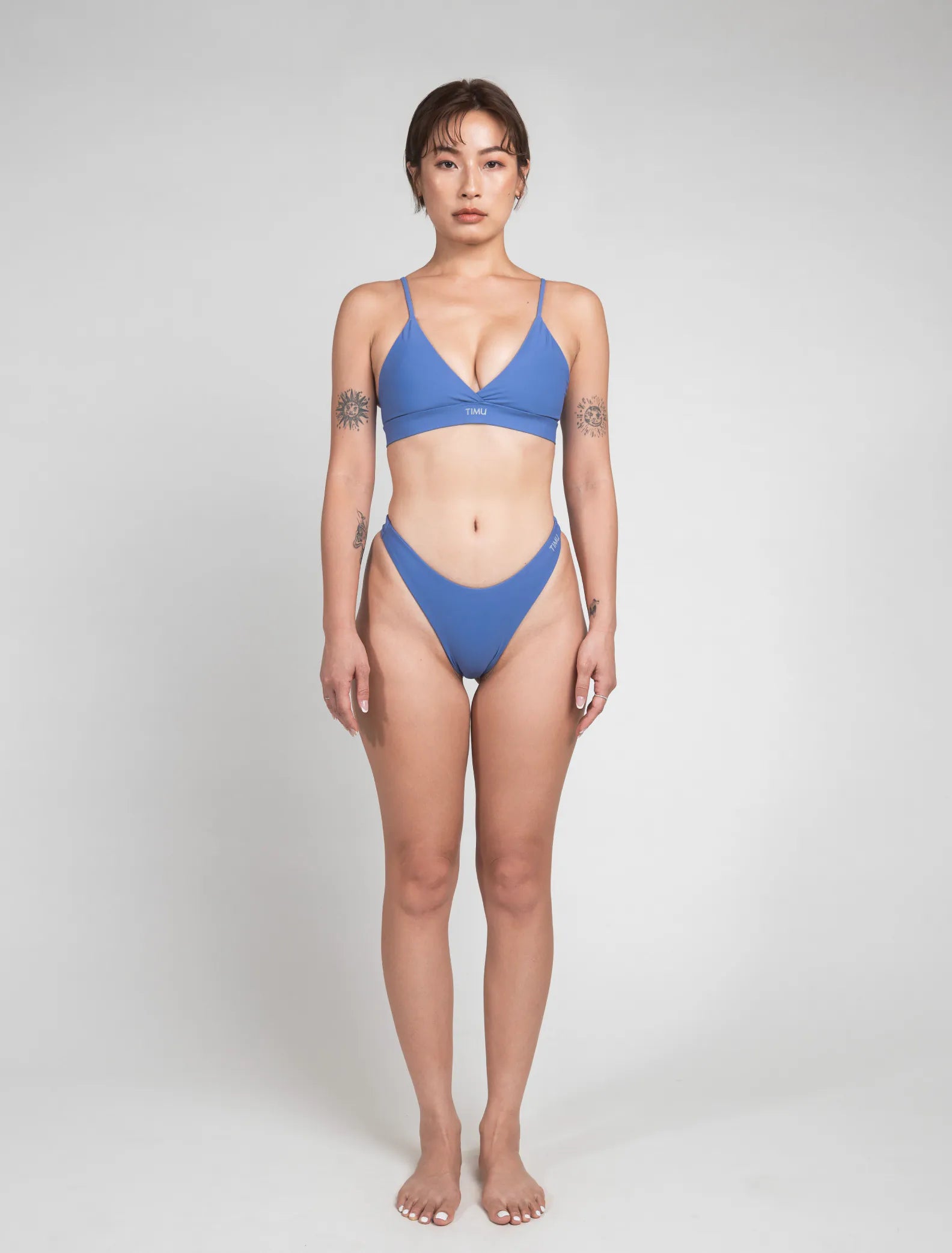 TIMU｜三角疊層運動款上衣 - Mist Blue 霧藍