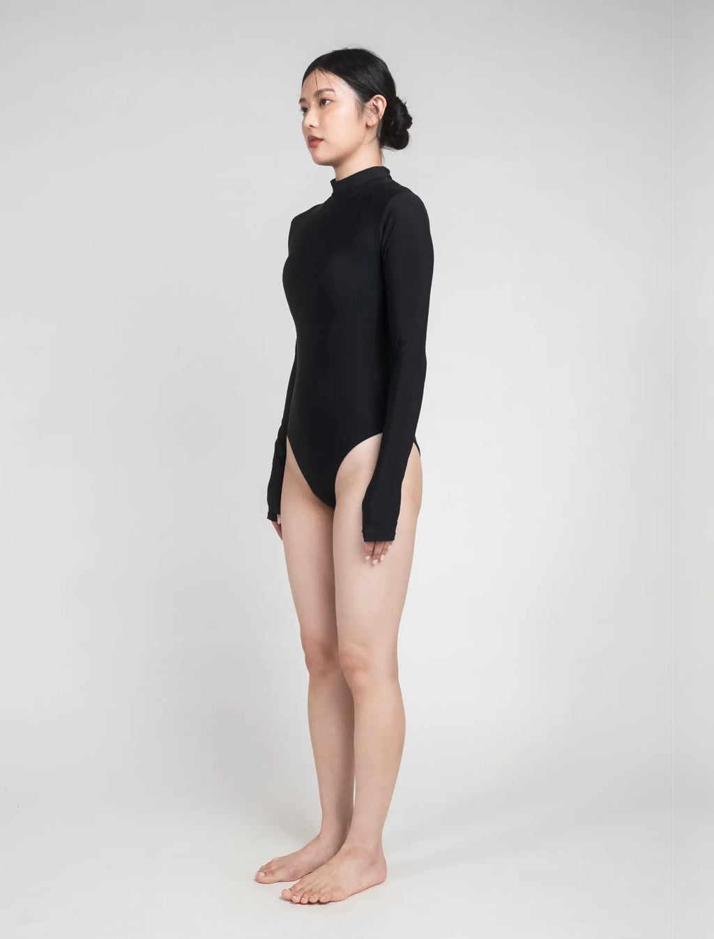 TIMU｜Leopard 連身露背防曬衣(微包臀版) - Black 經典黑