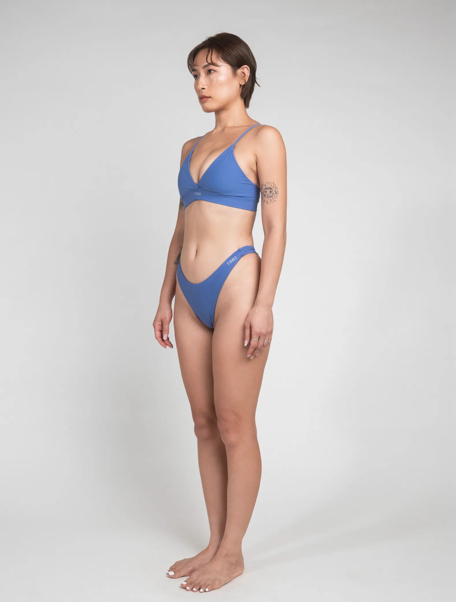 TIMU｜三角疊層運動款上衣 - Mist Blue 霧藍