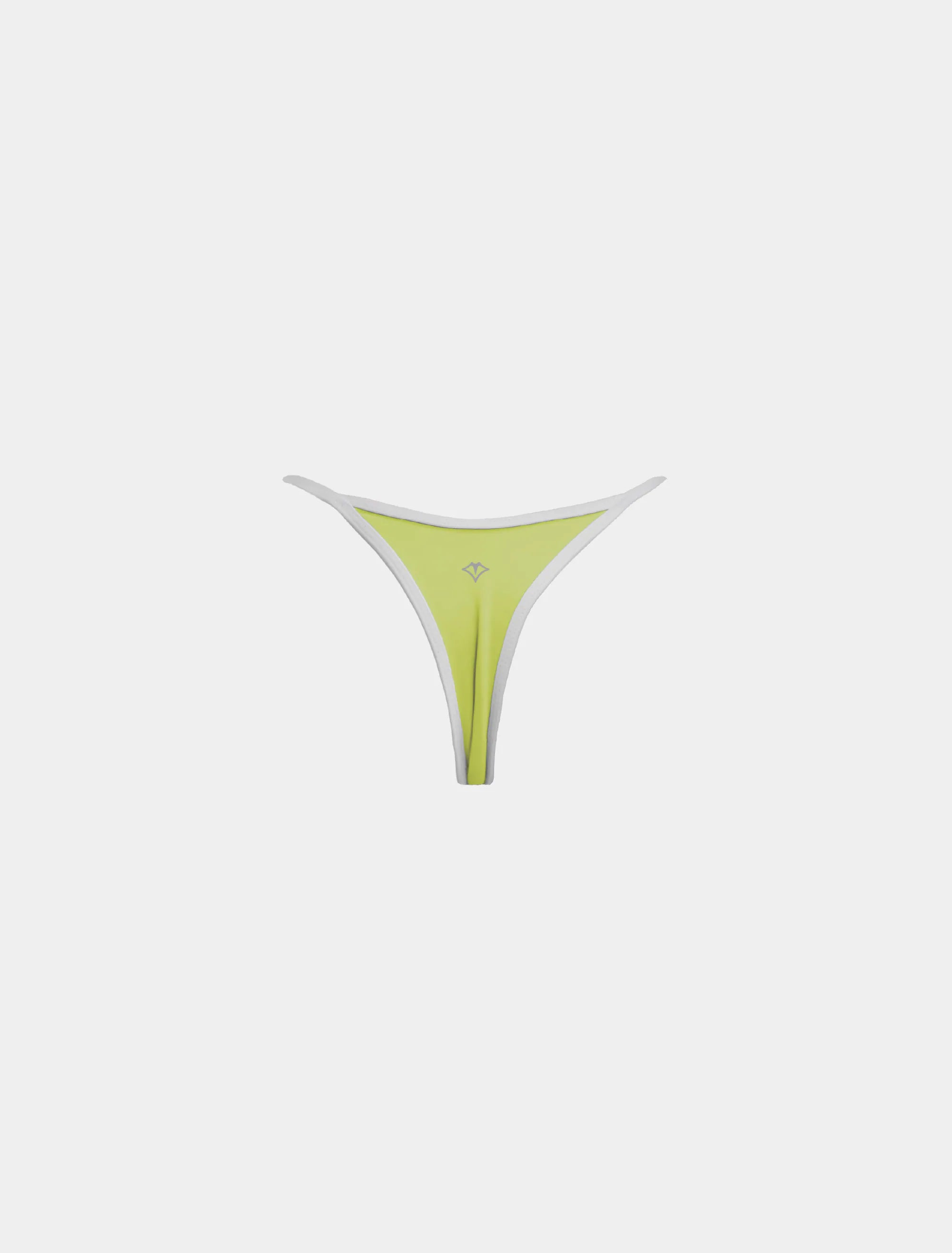 TIMU｜調整型 細邊帶撞色丁字下褲 - Sunny Lime 萊姆綠 x 極簡白