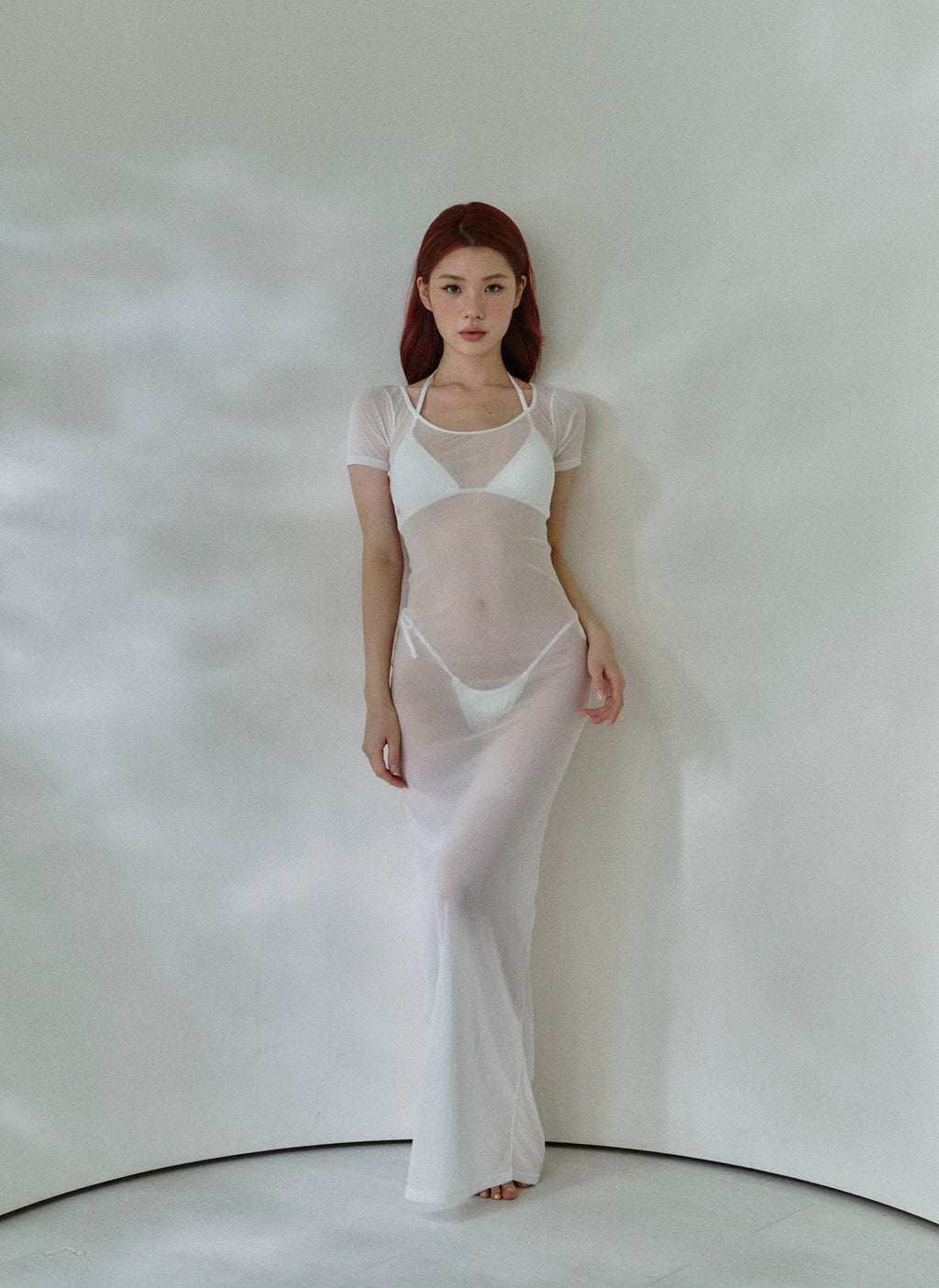 Sealf｜激瘦曲線罩衫裙 - 仙氣白