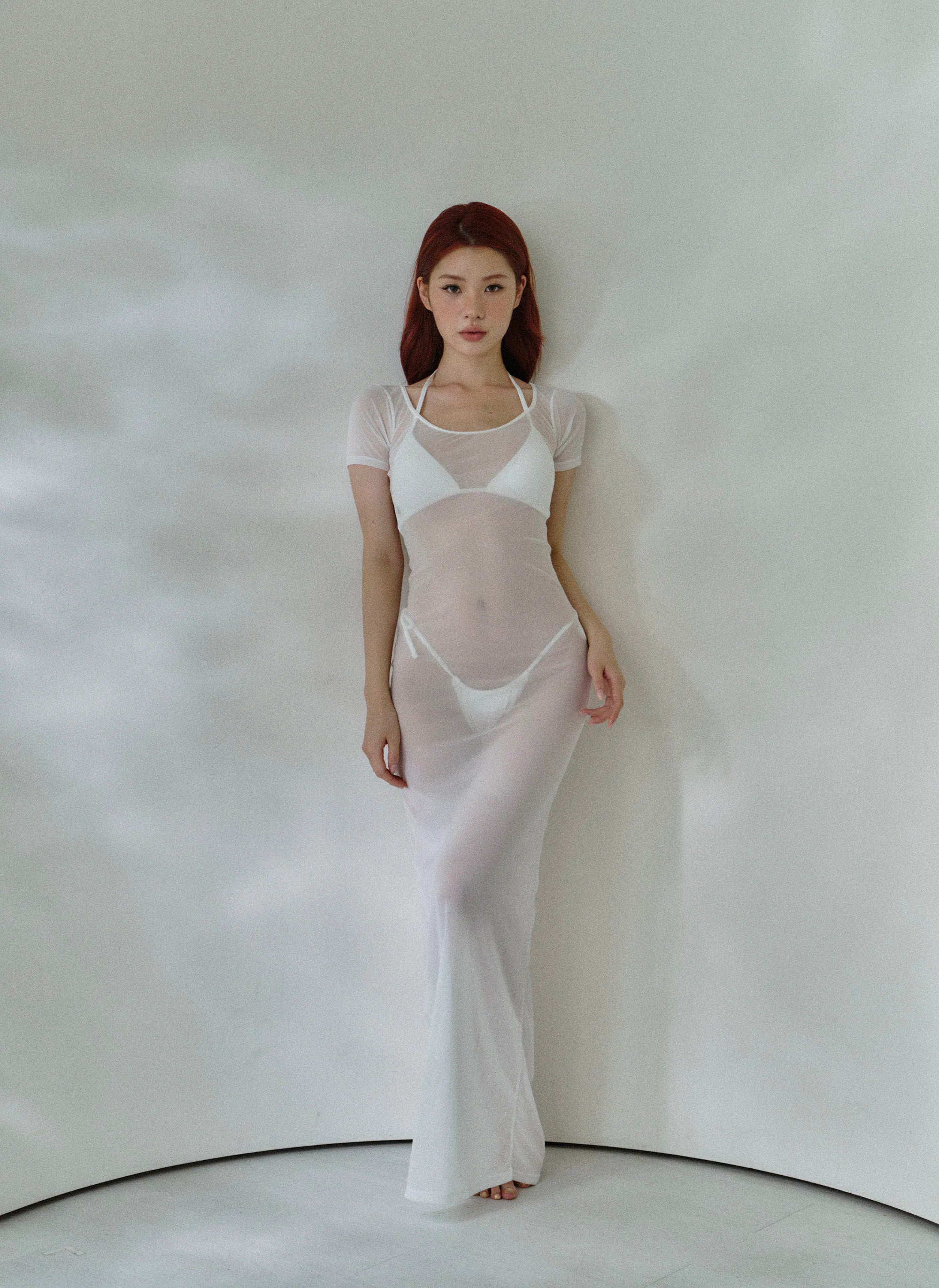 Sealf｜激瘦曲線罩衫裙 - 仙氣白