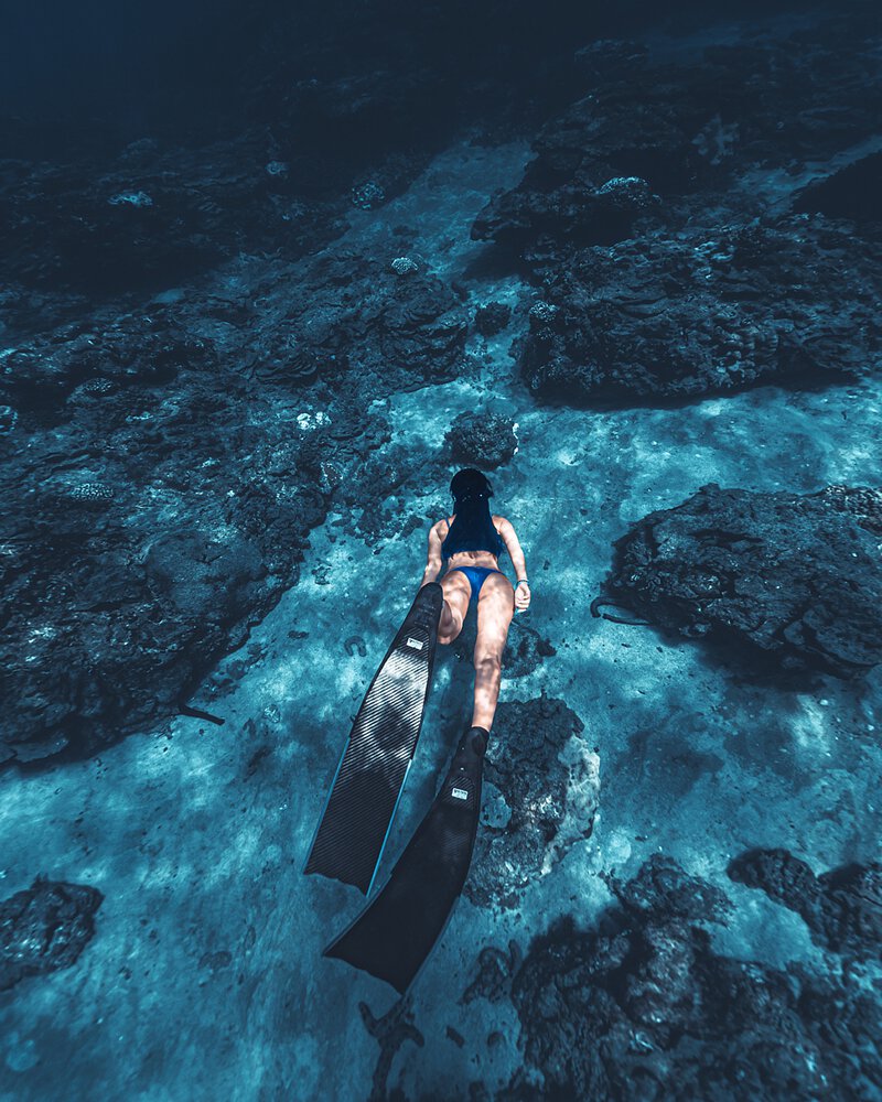 COOCEAN｜Latex 雲朵美臀運動泳褲 - 普魯士藍