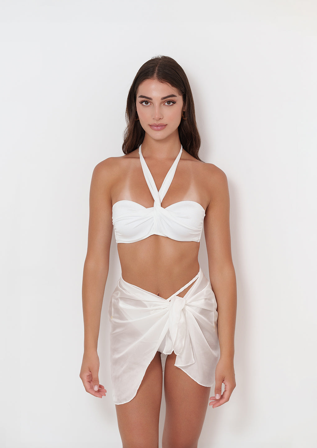 Luna Del Rey｜Bandeau Top - Pearl White