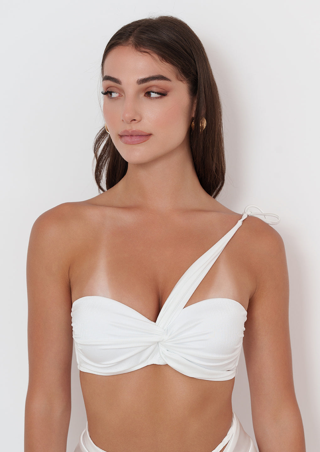 Luna Del Rey｜Bandeau Top - Pearl White