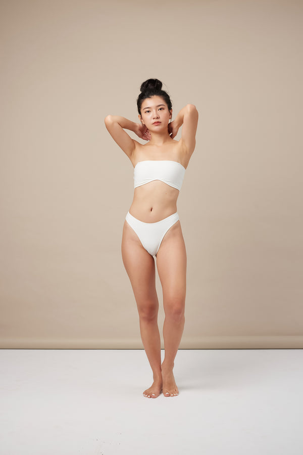 moun moun｜Ale 平口波浪小可愛 - #ffffff純白色