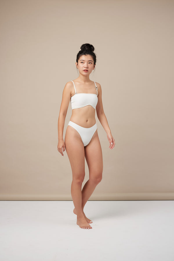 moun moun｜Ale 平口波浪小可愛 - #ffffff純白色