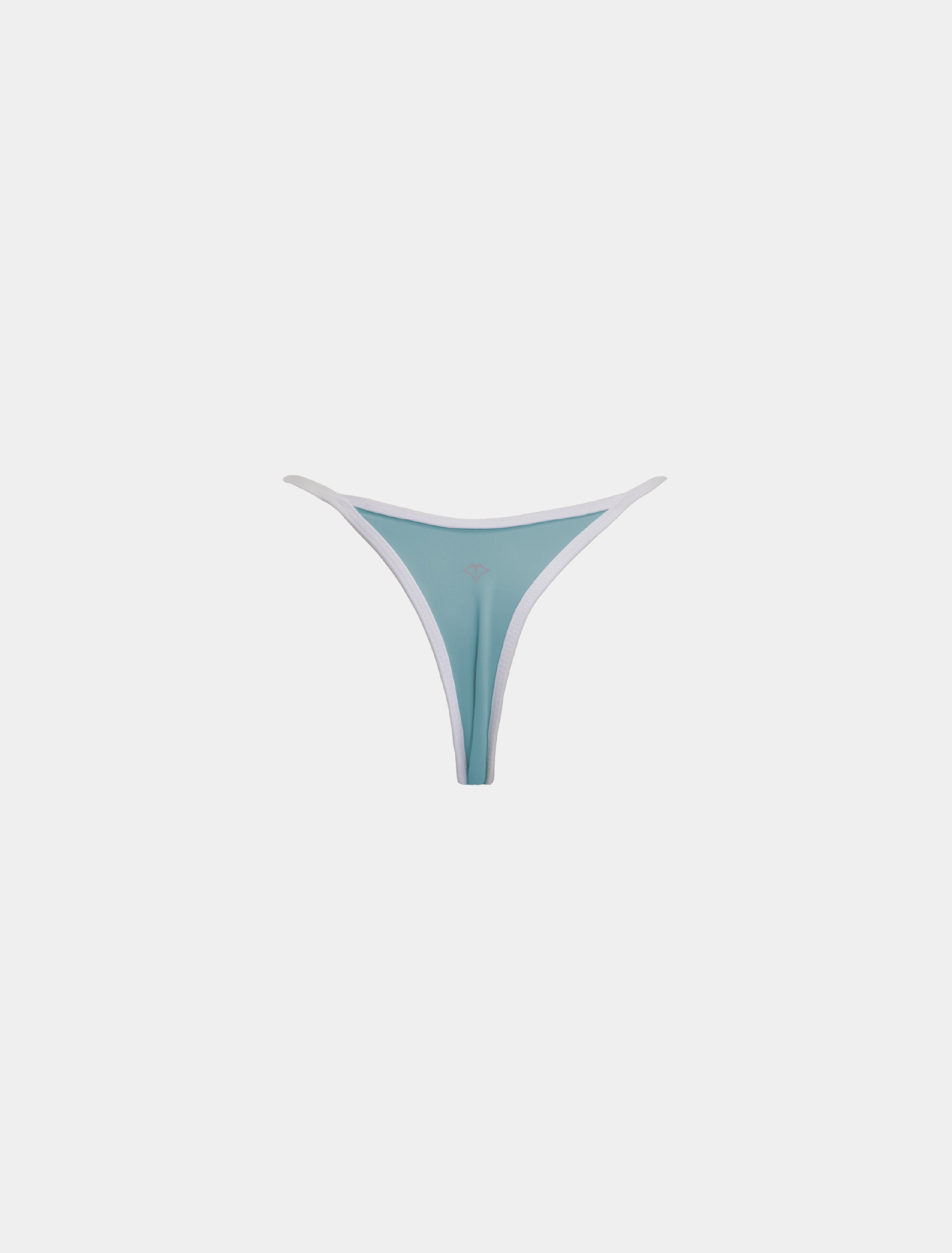 TIMU｜調整型 細邊帶撞色丁字下褲 - Salt Blue 海鹽藍 x 極簡白